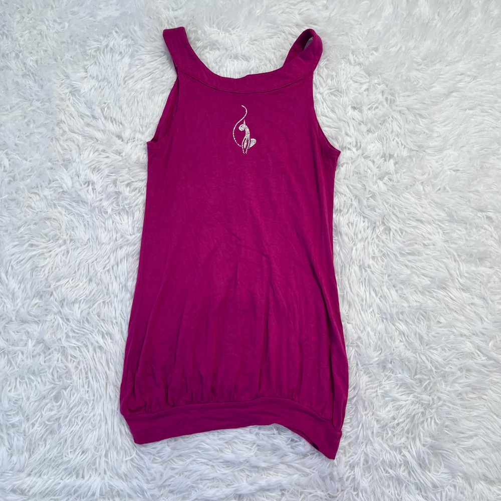 y2k baby phat hot pink rhinestone tank top medium - Picture 7 of 7